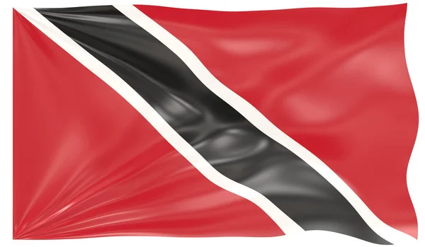 Render Waving Flag Trinidad Tobago — Stock Photo, Image