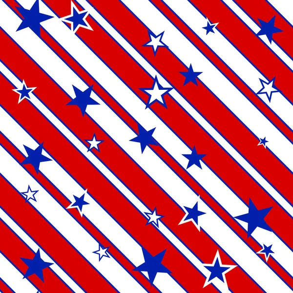 United States Stars Stripes Verkiezingsachtergrond Naadloos Patroon — Stockfoto