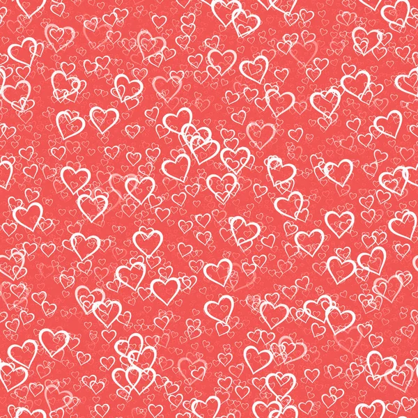 Harten Gespoten Achtergrond Happy Valentine Day Decoratie Illustratie Naadloos Patroon — Stockfoto