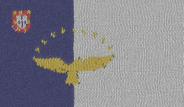 Illustration Stickad Azorernas Flagga — Stockfoto