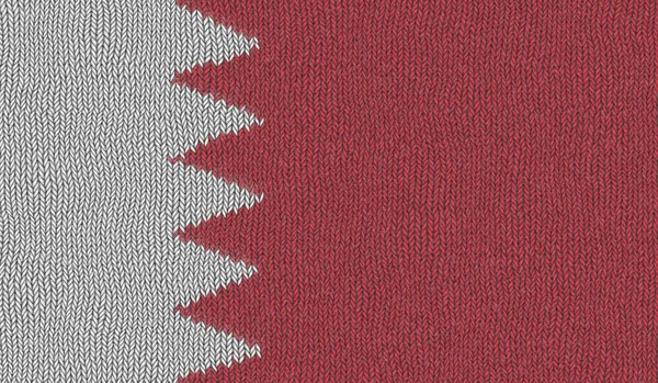 Illustration Einer Gestrickten Fahne Von Bahrain — Stockfoto
