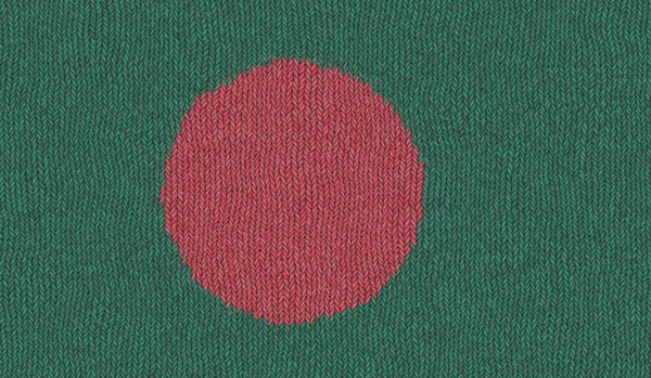 Ilustración Una Bandera Bangladesh Tejida — Foto de Stock