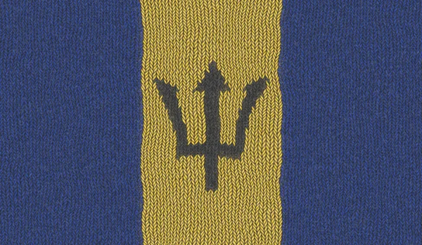 Illustration Einer Gestrickten Flagge Von Barbados — Stockfoto