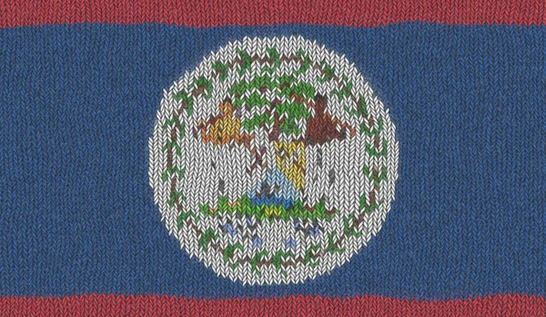 Ilustração Uma Bandeira Malha Belize — Fotografia de Stock
