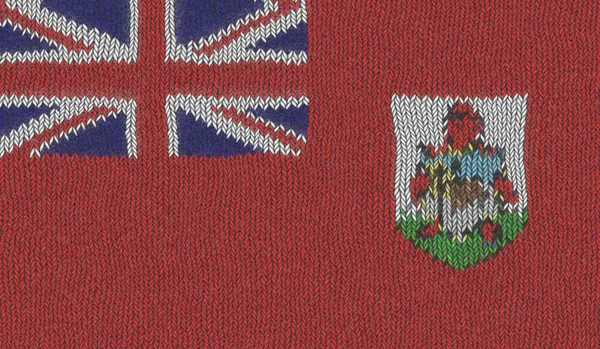 百慕大针织旗帜图解 — 图库照片