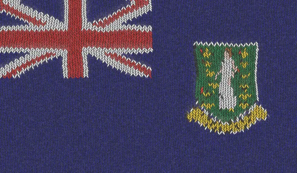 Illustration Knitted Flag British Virgin Islands — Stock Photo, Image