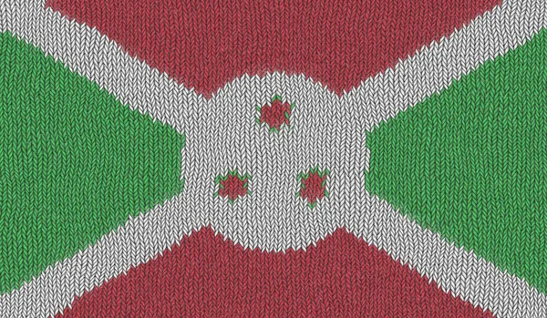 Illustration Einer Strickfahne Von Burundi — Stockfoto
