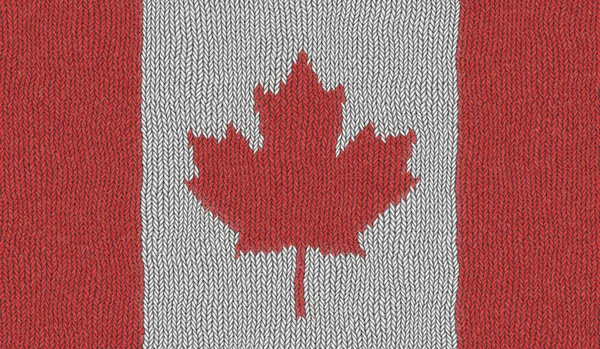 Illustratie Van Een Gebreide Vlag Van Canada — Stockfoto
