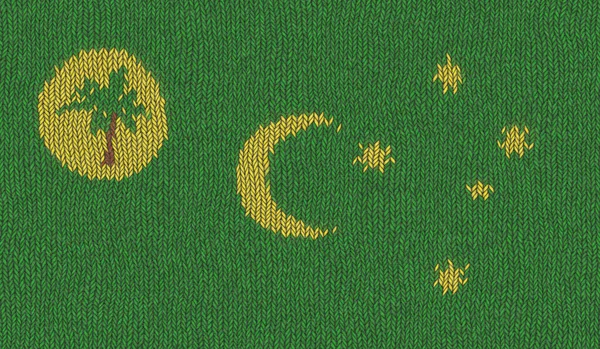Ilustracja Dzianiny Pod Banderą Kokosów Wyspy Keeling — Zdjęcie stockowe