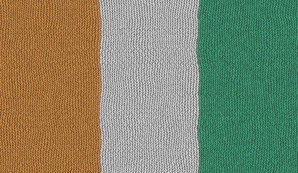 Иллюстрация Вязаного Флага Кот Ивуара — стоковое фото