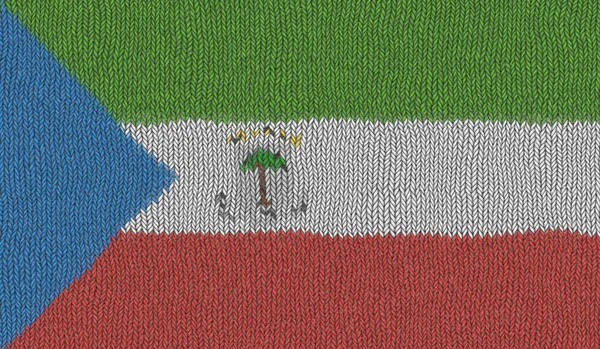 Ilustração Uma Bandeira Malha Guiné Equatorial — Fotografia de Stock