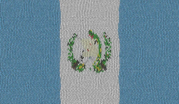 Illustration Einer Gestrickten Flagge Von Guatemala — Stockfoto