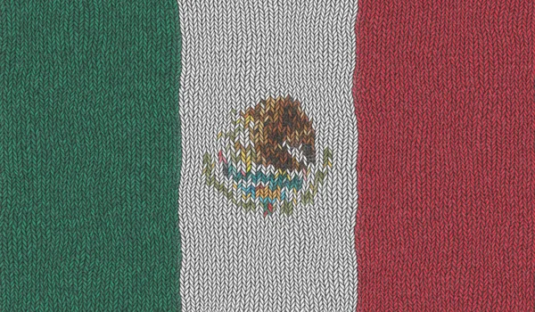 Ilustração Uma Bandeira Malha México — Fotografia de Stock