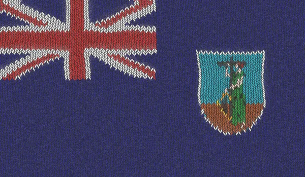 Illustration Knitted Flag Montserrat — Stock Photo, Image