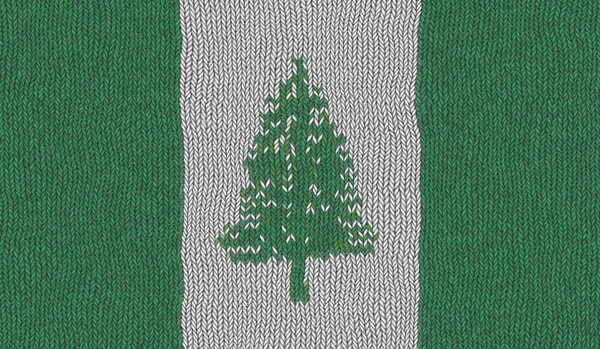 Illustration Knitted Flag Norfolk Island — Stock Photo, Image