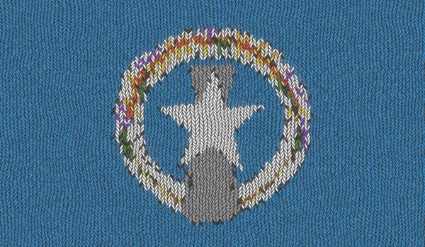 Ilustracja Dzianinowej Bandery Marianów Północnych — Zdjęcie stockowe