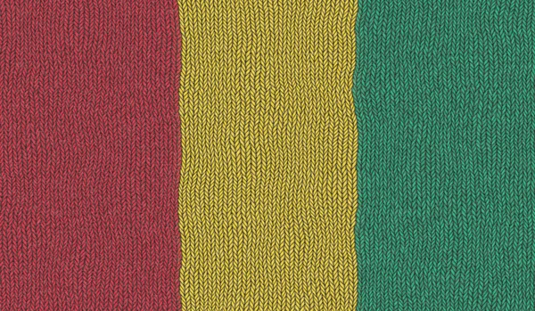Ilustración Una Bandera Guinea Tejida — Foto de Stock