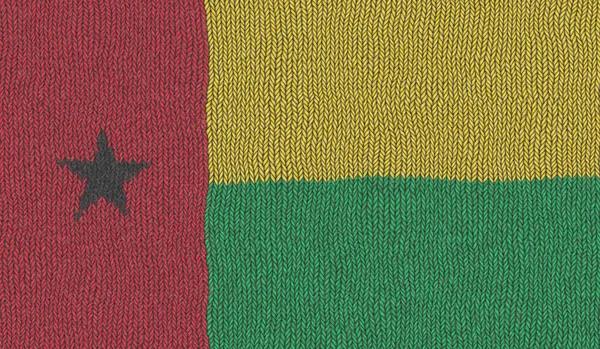Иллюстрация Трикотажного Флага Гвинеи Бисау — стоковое фото