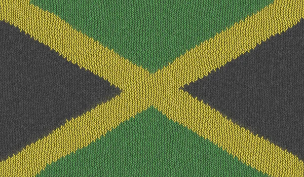 Ilustración Una Bandera Jamaica Tejida — Foto de Stock