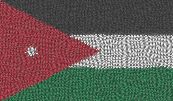 Illustration Knitted Flag Jordan — Stock Photo, Image