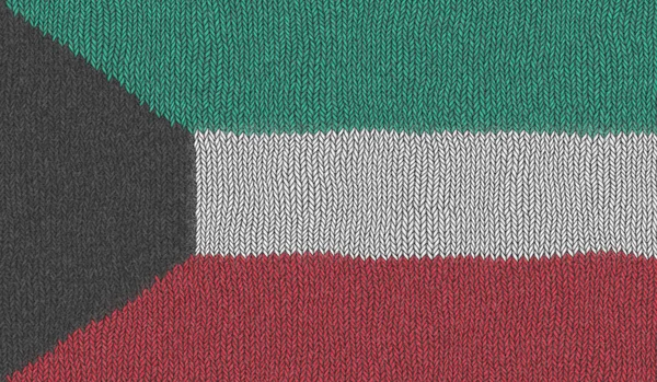 Ilustración Una Bandera Kuwait Tejida —  Fotos de Stock