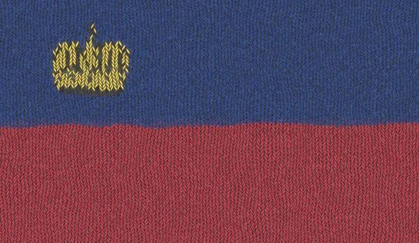 Ilustração Uma Bandeira Malha Liechtenstein — Fotografia de Stock