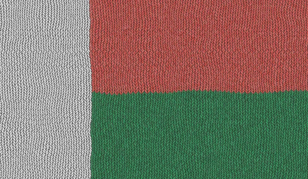 Ilustración Una Bandera Madagascar Tejida — Foto de Stock