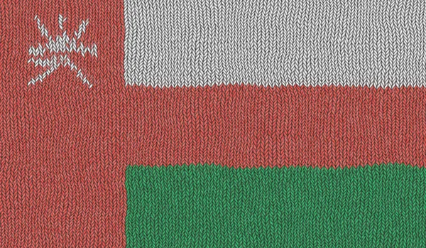 Illustration Stickad Omans Flagga — Stockfoto