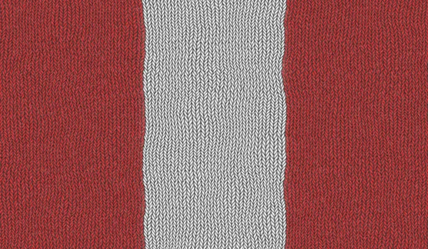 Illustration Knitted Flag Peru — Stock Photo, Image