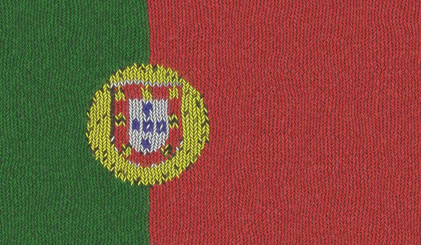 Иллюстрация Вязаного Флага Португалии — стоковое фото