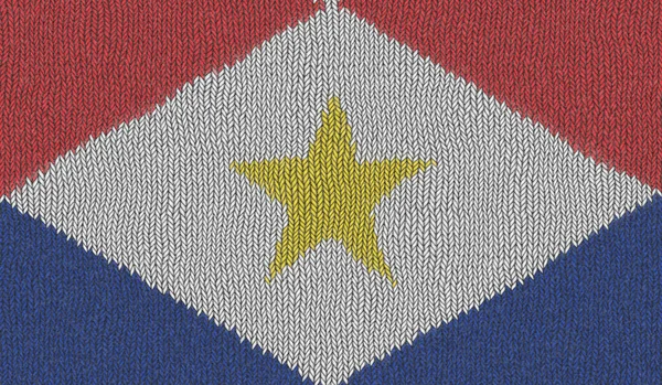 Illustration Knitted Flag Saba — Stock Photo, Image