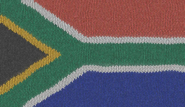 Illustration Knitted Flag South Africa — Stock Photo, Image