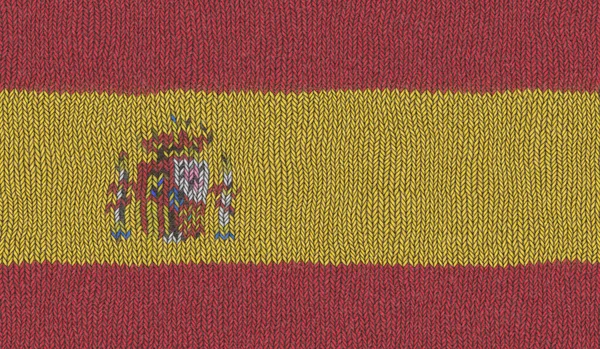 Иллюстрация Вязаного Флага Испании — стоковое фото