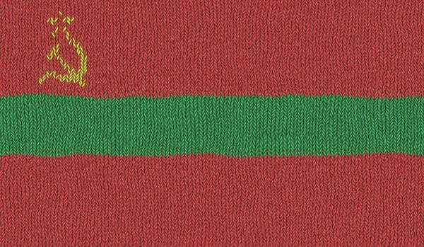 Illustration Knitted Flag Transnistria — Stock Photo, Image