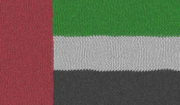 Illustration Knitted Flag United Arab Emirates — Stock Photo, Image