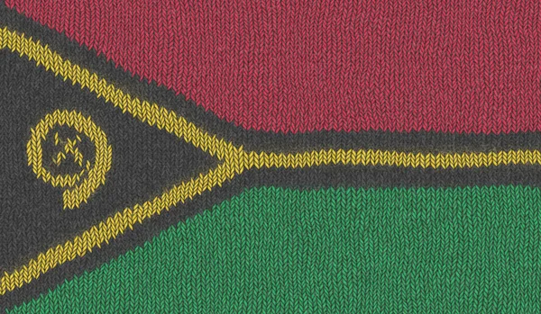 Ilustracja Dzianinowej Flagi Vanuatu — Zdjęcie stockowe