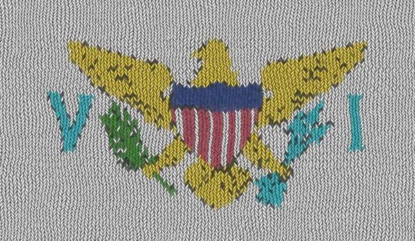 Illustration Stickad Flagga Amerikanska Jungfruöarna — Stockfoto