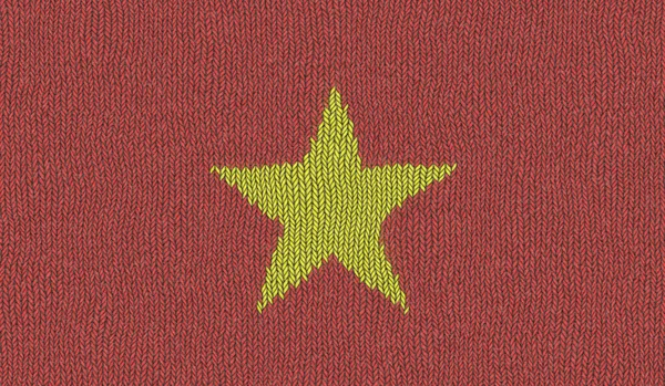 Illustrazione Una Bandiera Maglia Del Vietnam — Foto Stock