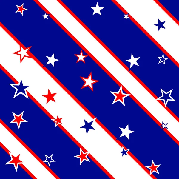 United States Stars Stripes Election Background Seamless Pattern — Stock Photo, Image