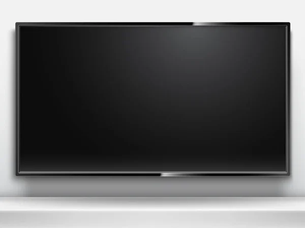 TV Mockup avec écran blanc — Image vectorielle