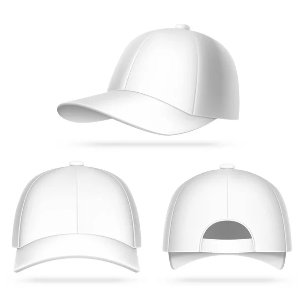 White Baseball Cap — Stock Vector