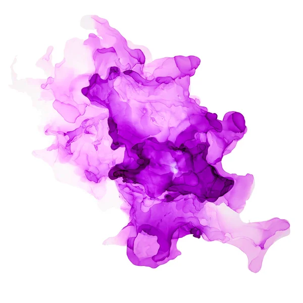 Fioletowy i różowy odcienie akwarela tło, mokry płyn — Zdjęcie stockowe