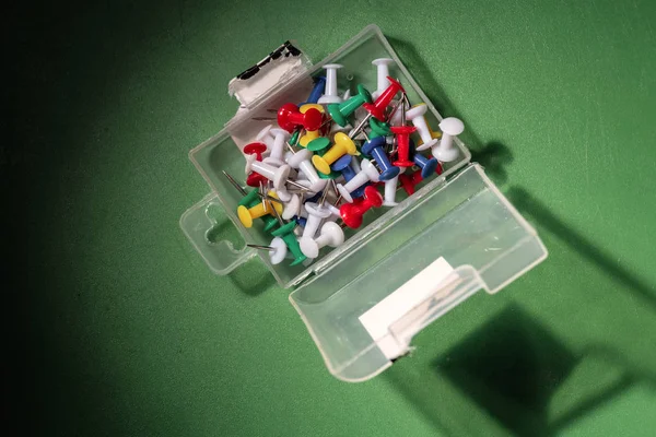 Box Of Pushpins — Stock Photo, Image