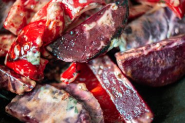 Makro taze kavrulmuş sebze