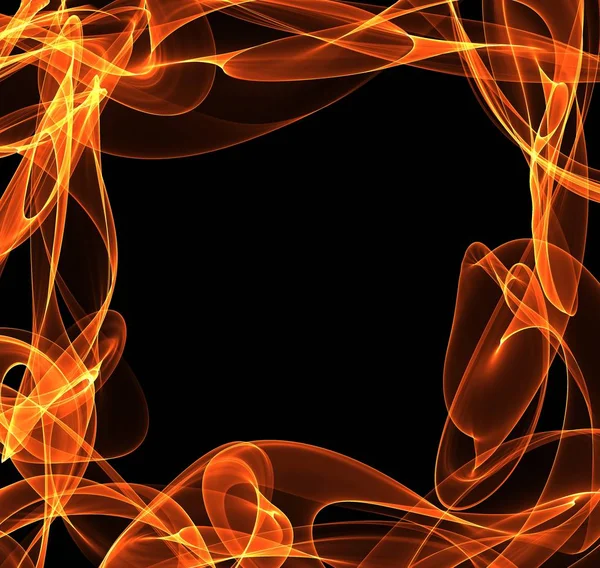 Quadratischer Abstrakter Feuerrahmen Mit Viel Copyspace — Stockfoto