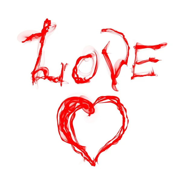 Love Heart Design Auf Weiß — Stockfoto