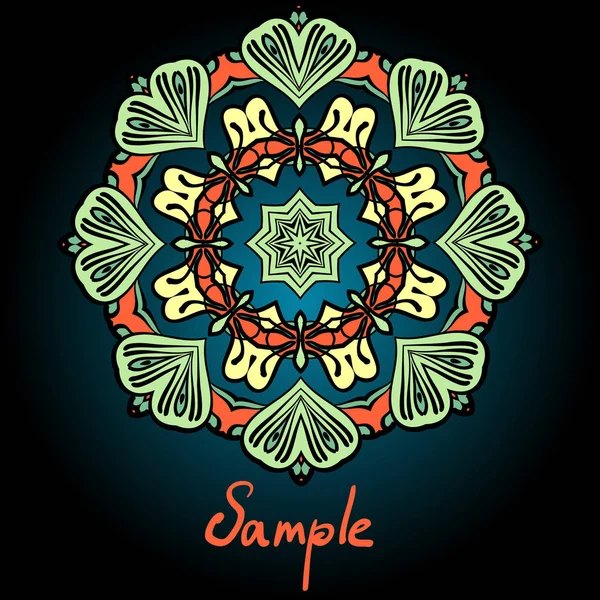 Mandala Flyer Design Tribal Vintage Element Template — Stock Vector