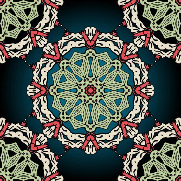 Stilisierte Blumentapete Orientalischen Stil Nahtloser Psychedelischer Paisley Hintergrund — Stockvektor