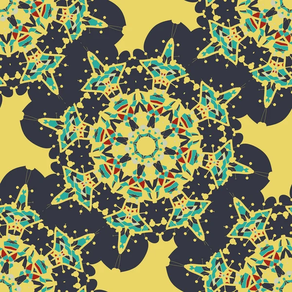 Problemfri Mandala Vintage Dekorative Element Håndtegnet Islamisk Arabisk Indisk Osmanniske – Stock-vektor