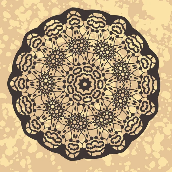 Vintage Ethnic Vector Ornament Mandala Background Henna Mandala Henna Inspired — Stock Vector